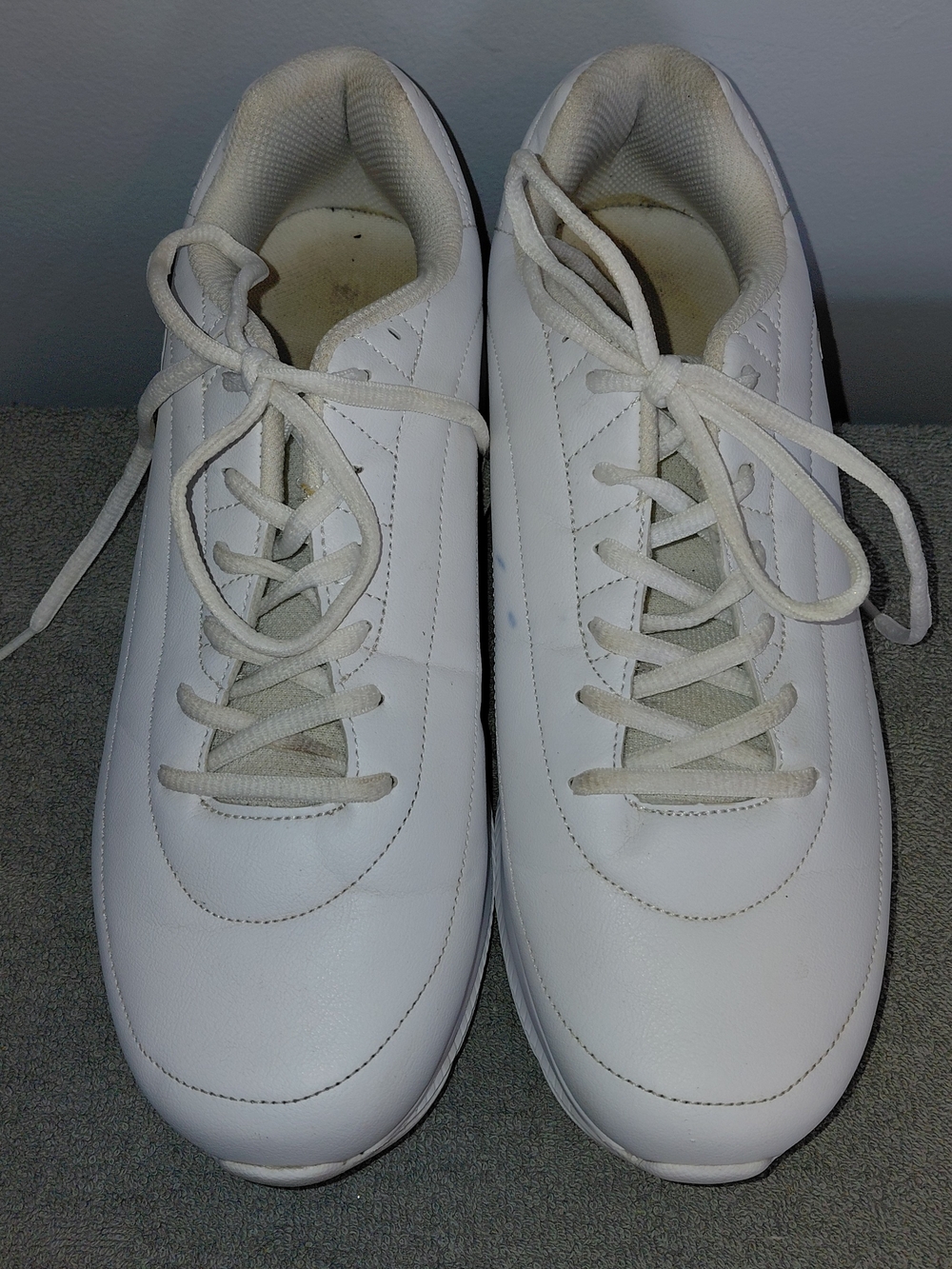 Men's White Lace-Up Athletic Sneakers